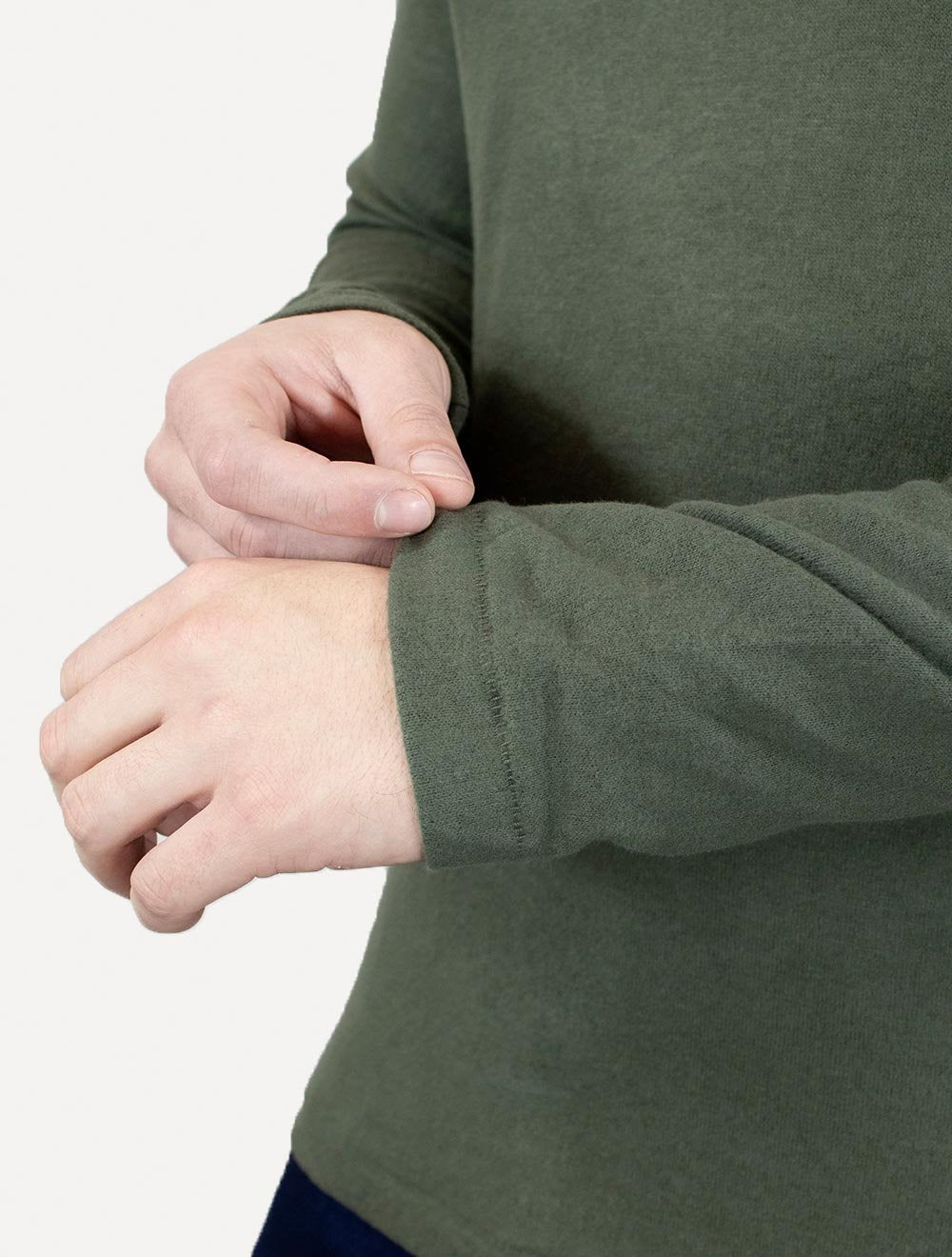 Camiseta Osklen Masculina Manga Longa Touch Verde Escuro