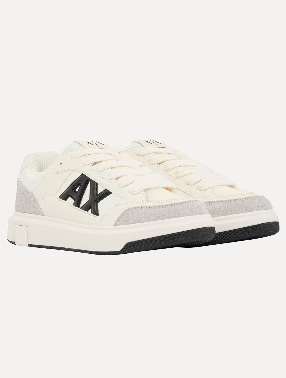 Tênis Armani Exchange Masculino Suede Sneaker Rubber Sole Branco