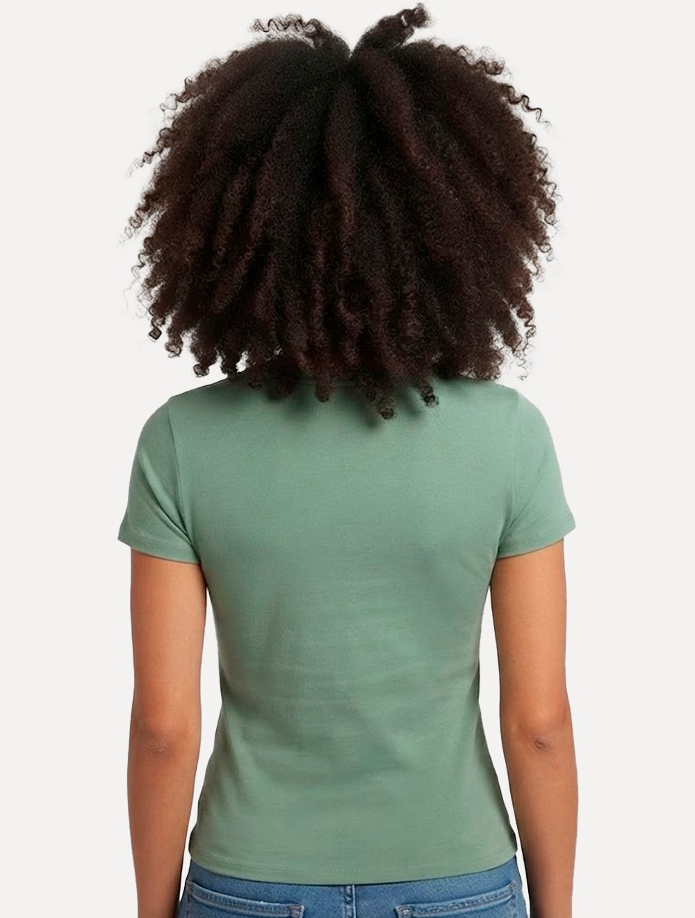 Camiseta Guess Feminina Signature Embroidery Logo Verde Claro
