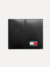 Carteira Tommy Jeans Heritage Coin Couro Preta