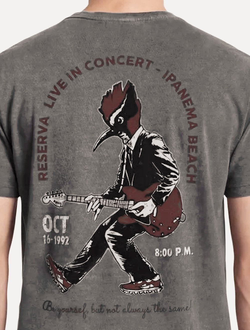 Camiseta Reserva Masculina Basic Live In Concert Estonada Chumbo