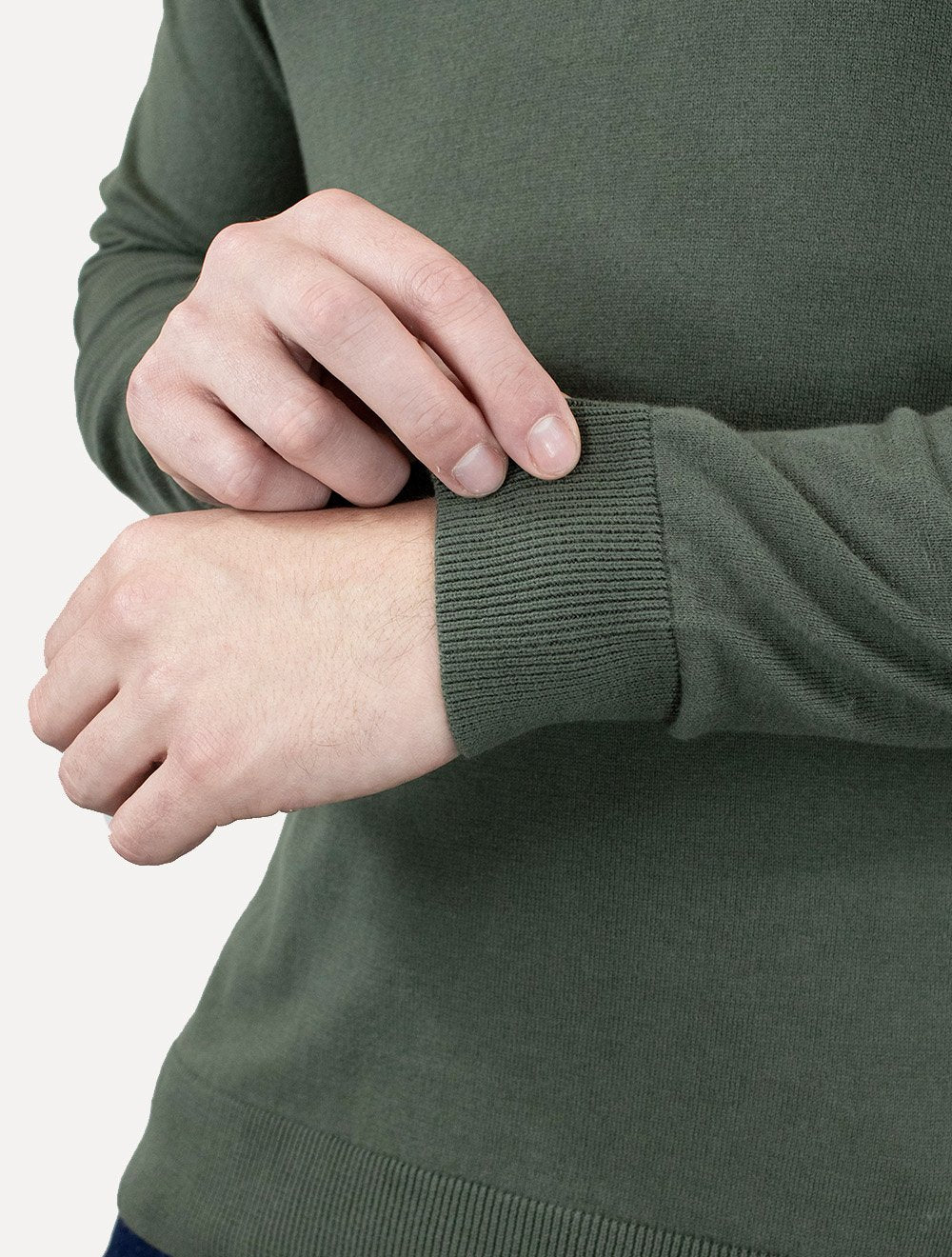 Suéter Calvin Klein Masculina Tricot Front Logo Verde Militar