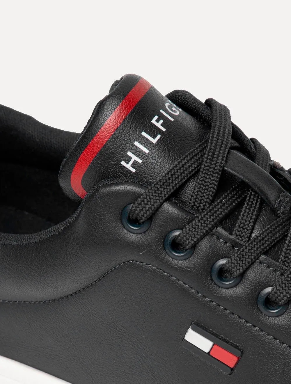 Tênis Tommy Hilfiger Masculino Flag Low Cut-Lace Up Preto