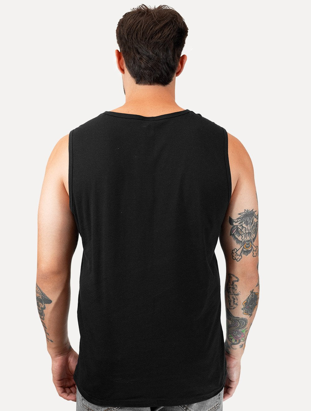 Regata King & Joe Masculina Logomania Circle Script Peito Preto