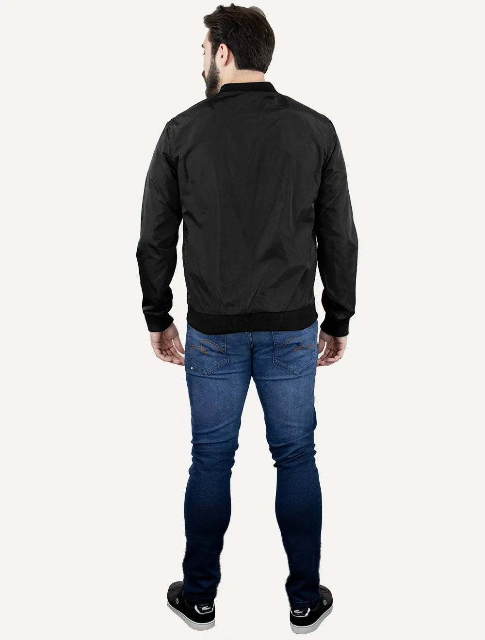 Jaqueta Ellus Masculina Nylon Light Bomber Pocket Preta