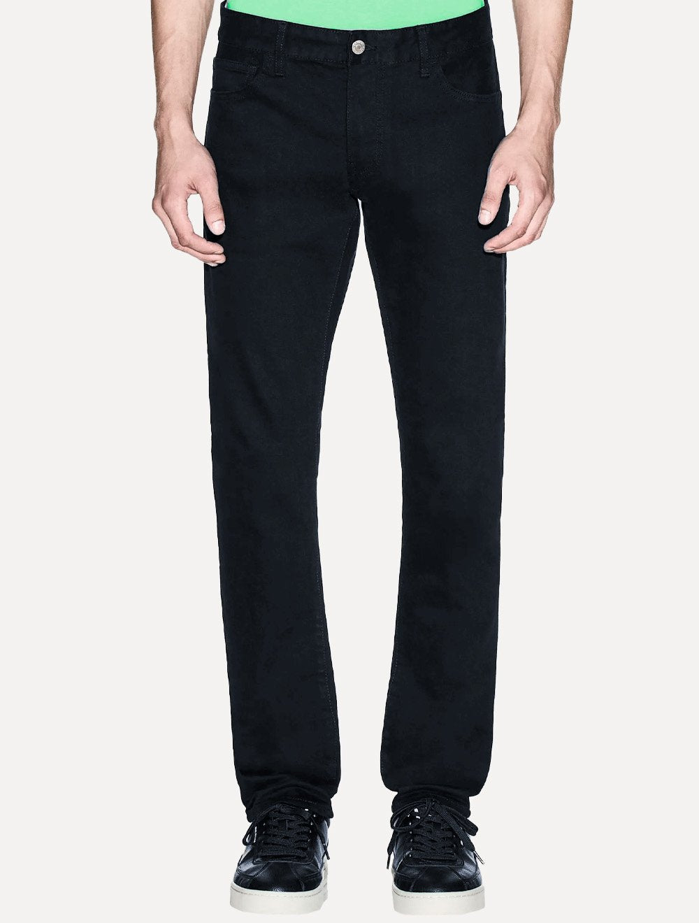 Calça Jeans Armani Exchange Masculina J14 Fleece Slim 5 Pockets Azul Marinho