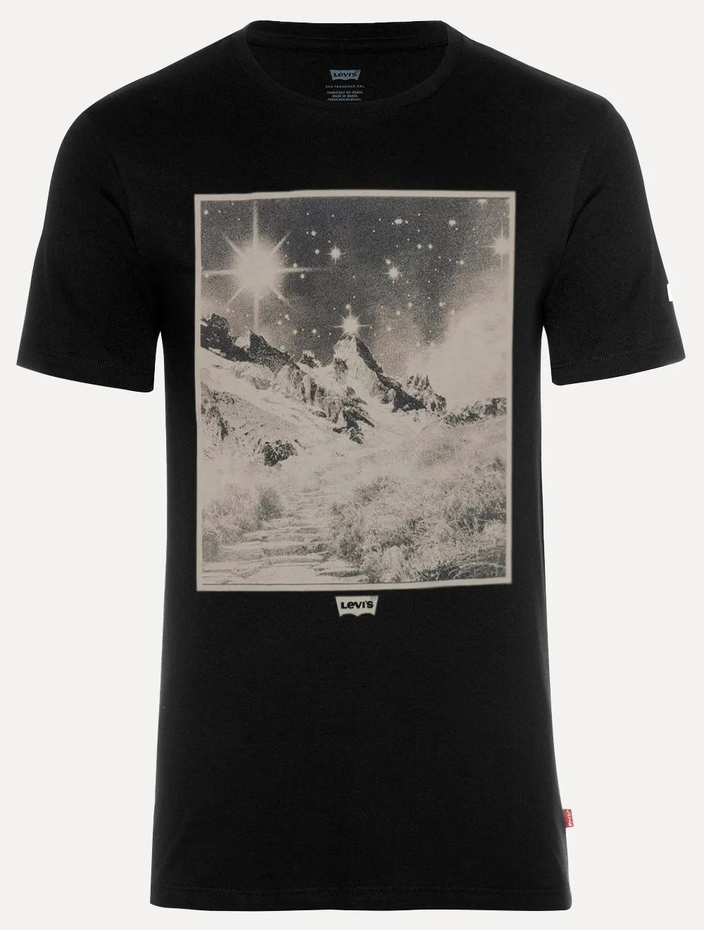 Camiseta Levis Masculina Standard Landscape Graphic Preta