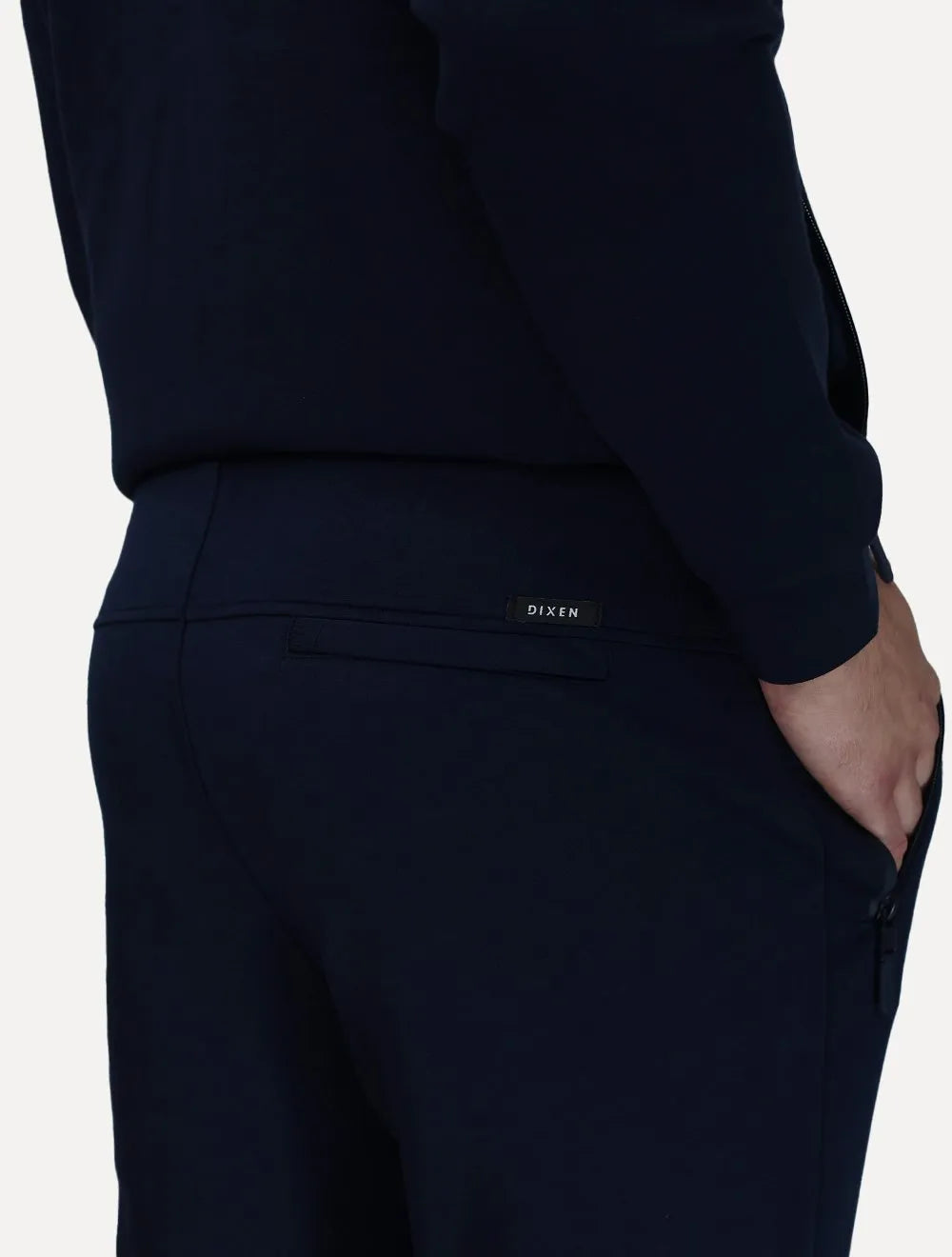 Conjunto Dixen Agasalho Moletom Jaqueta com Zíper Frontal Azul Marinho