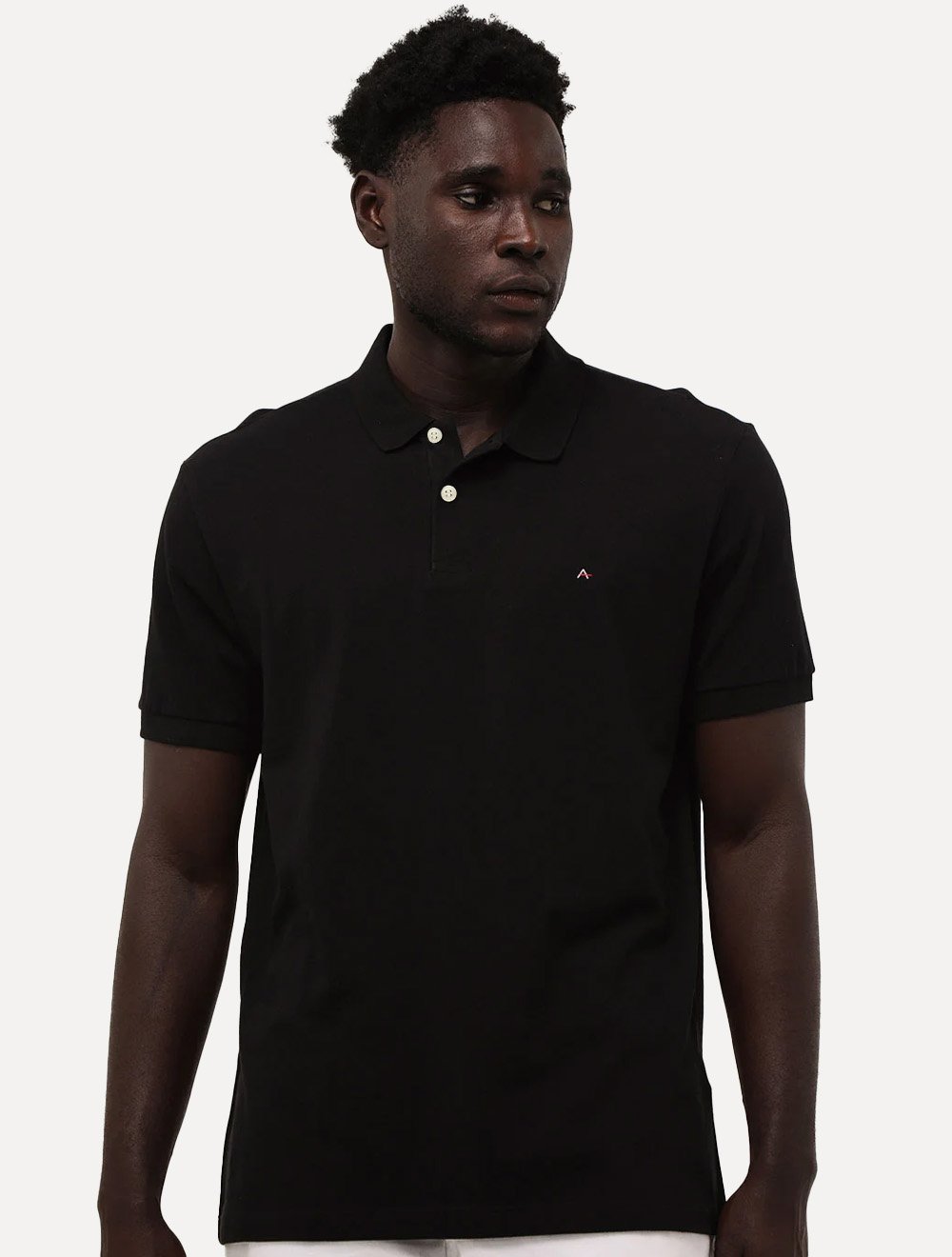 Kit Polo Aramis Masculina | Piquet Lisa Branca/Preta