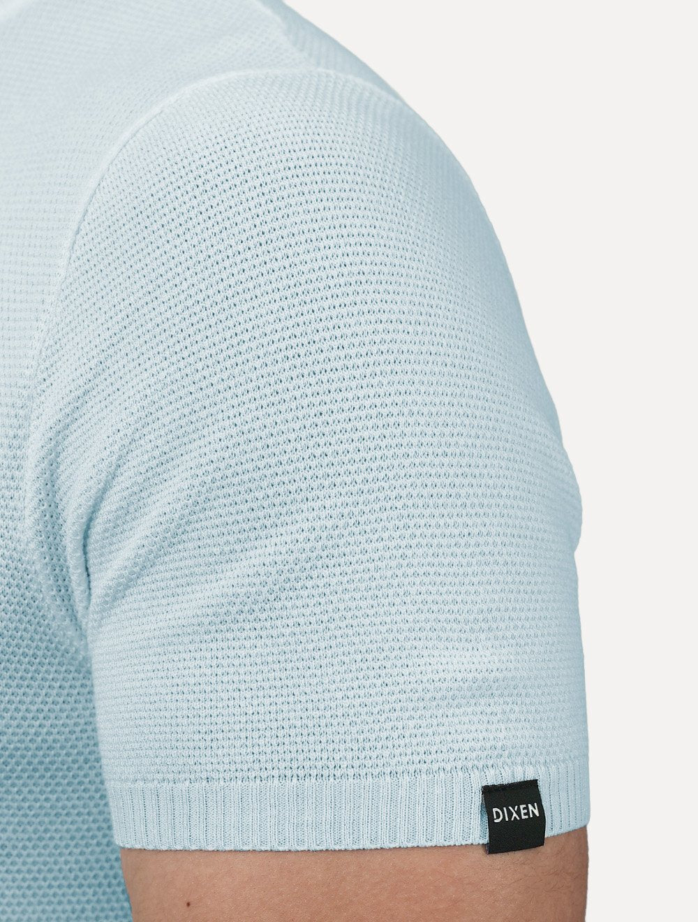 Camiseta Dixen Masculina Tricot Manga Curta Gola Careca Azul