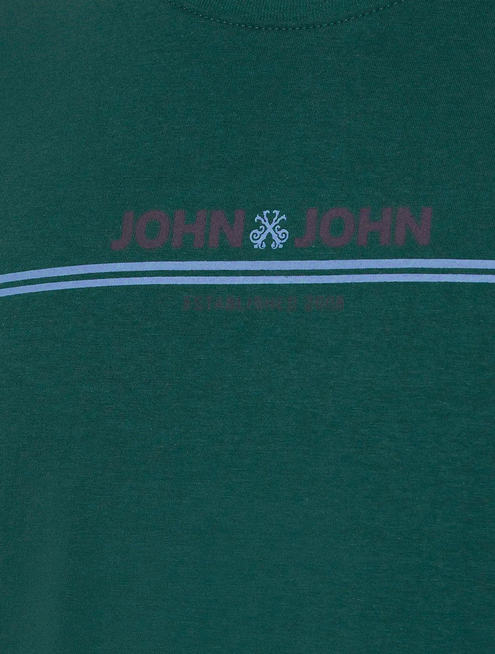 Camiseta John John Masculina Regular Fit Simple Lines Verde Escuro