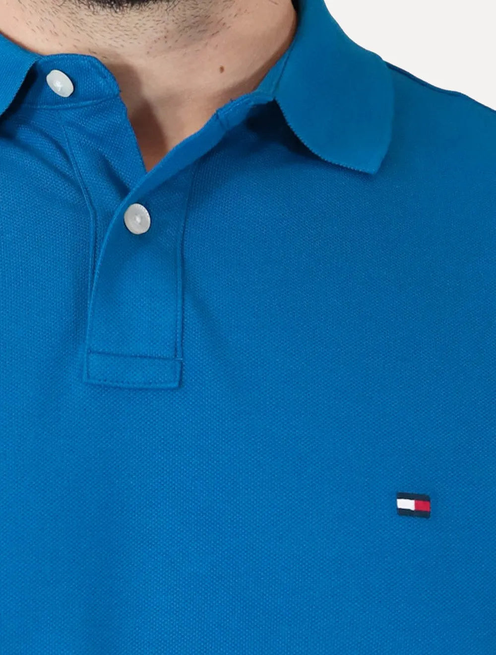 Polo Tommy Hilfiger Masculina Regular Piquet 1985 Vibrant Azul Royal