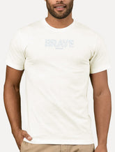 Camiseta Dudalina Masculina Regular Brave Relevo Off White
