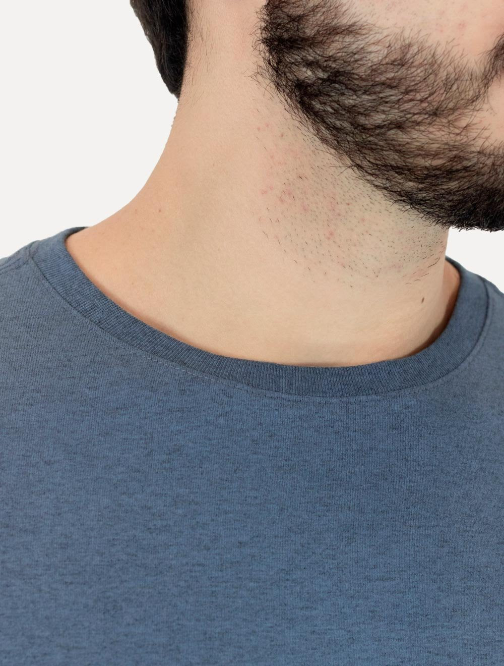 Camiseta Dudalina Masculina Melange Color Azul Médio