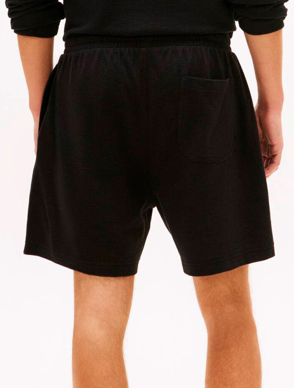 Short Tommy Jeans Masculino Pleated Waffle Texture Preto