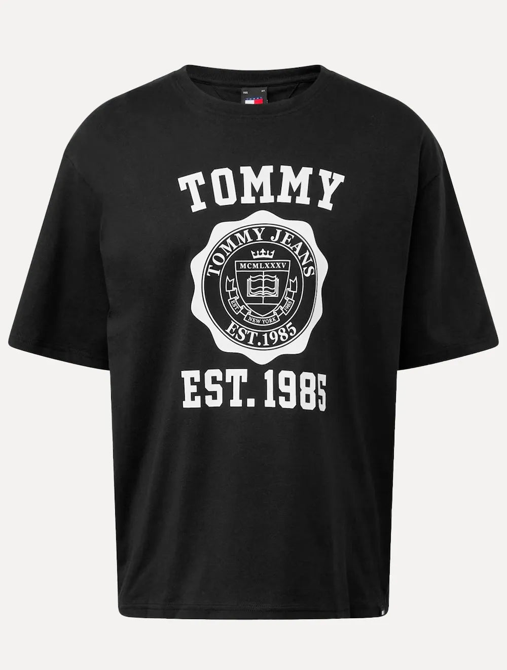 Camiseta Tommy Jeans Masculina Oversized Varsity Badge Preta