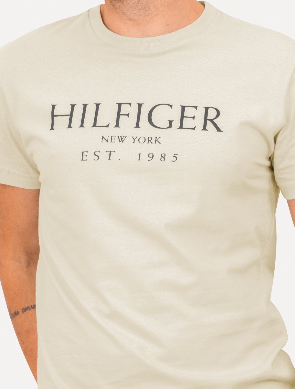 Camiseta Tommy Hilfiger Masculina Big Logo Est.1985 Areia
