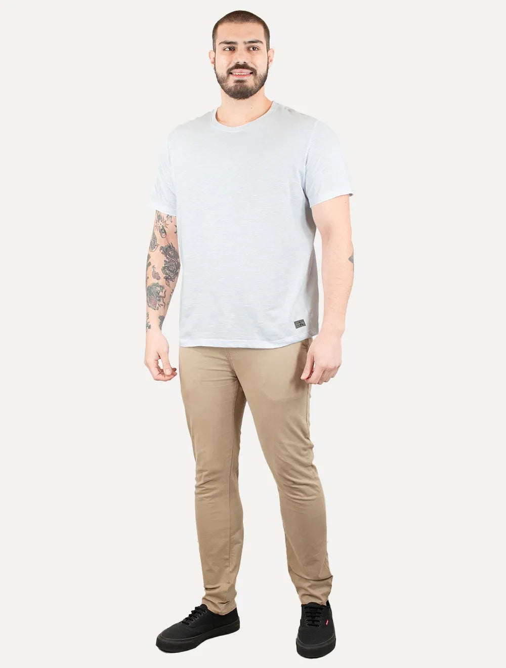 Camiseta Calvin Klein Jeans Masculina Flamê Etiqueta Branca