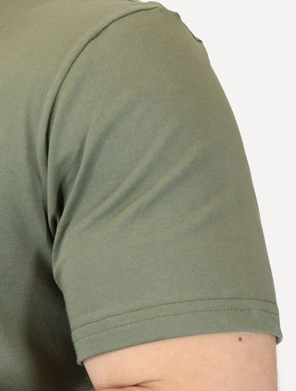 Camiseta Tommy Jeans Masculina Classic Linear Embroidered Chest Verde Militar