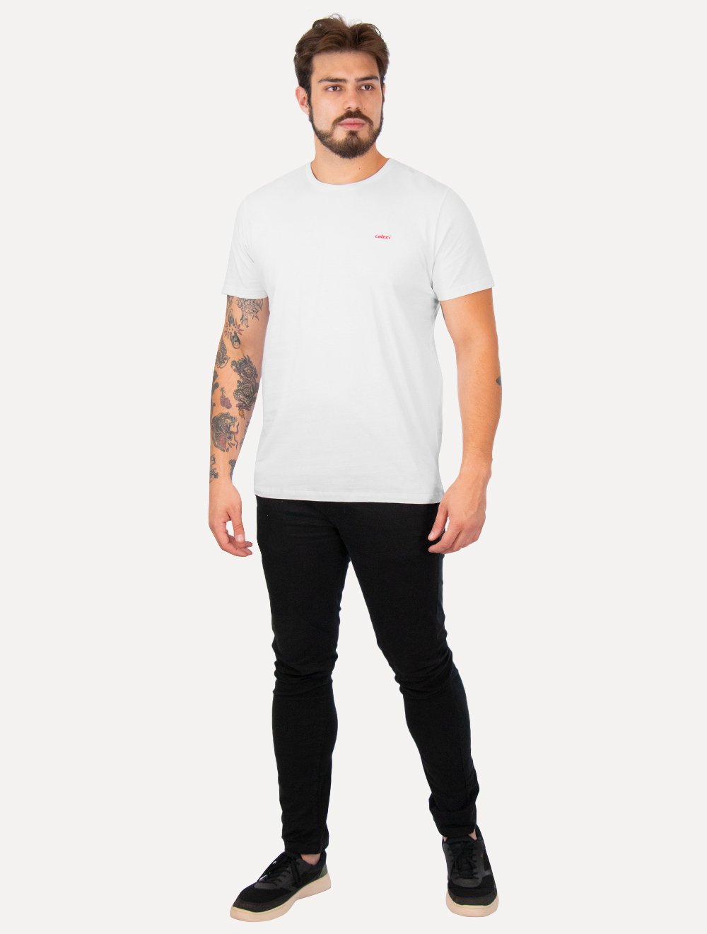 Camiseta Colcci Masculina Back To Basics Red Logo Branca