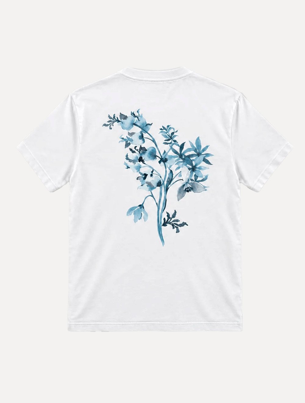 Camiseta Osklen Masculina Regular Vintage Floral Aquarela Branca