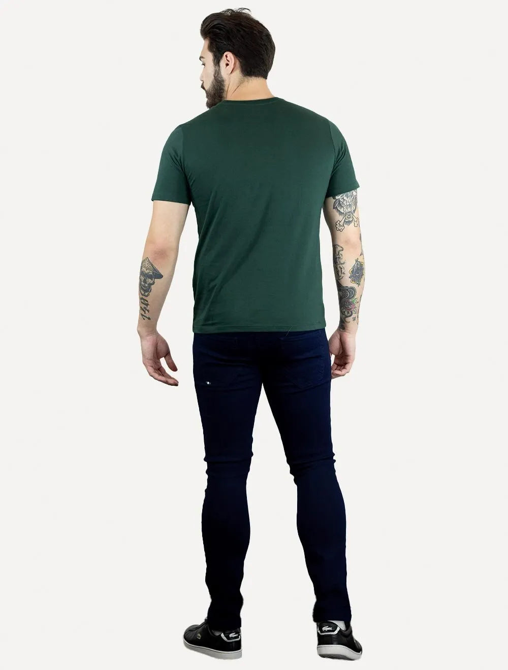 Camiseta Dudalina Masculina Essentials Modal Logo Verde