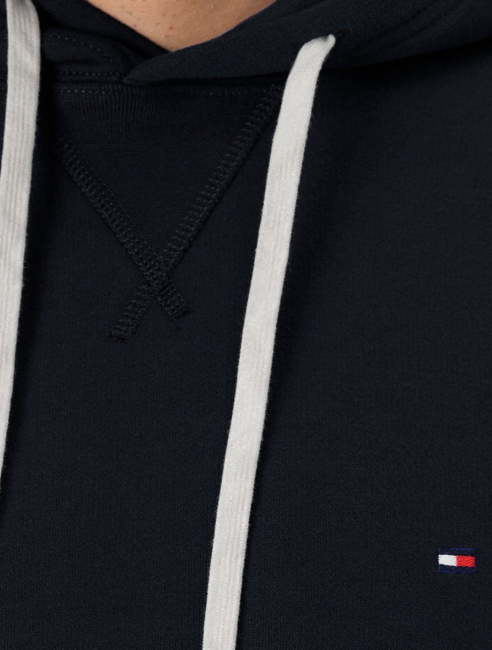 Moletom Tommy Hilfiger Masculino Essential Fleece Hoody Flag Azul Marinho