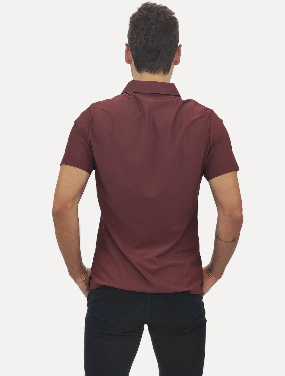 Polo Pacific Blue Masculina Basic Bordô