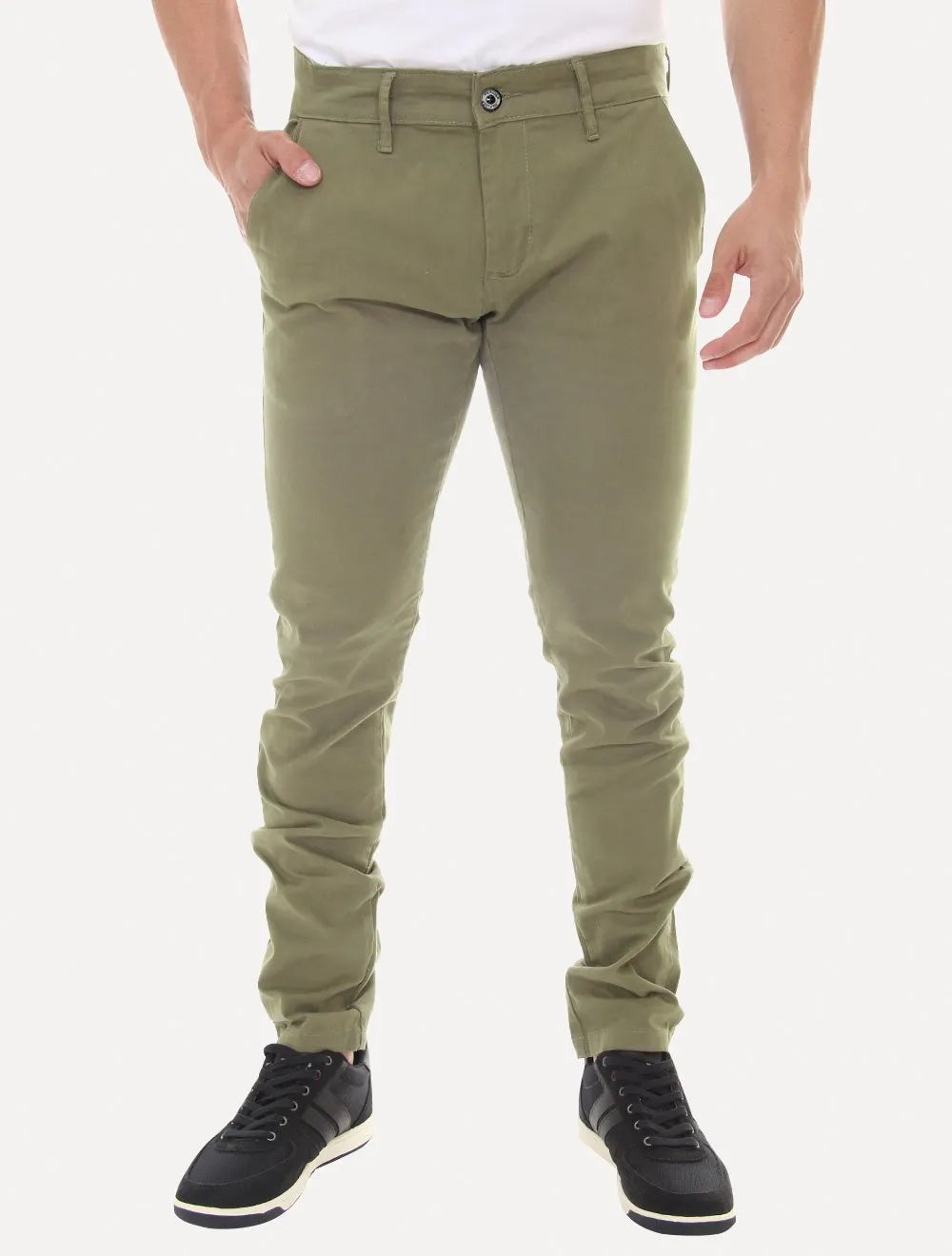 Calça Tommy Hilfiger Masculina de Sarja Brooklyn Verde Oliva