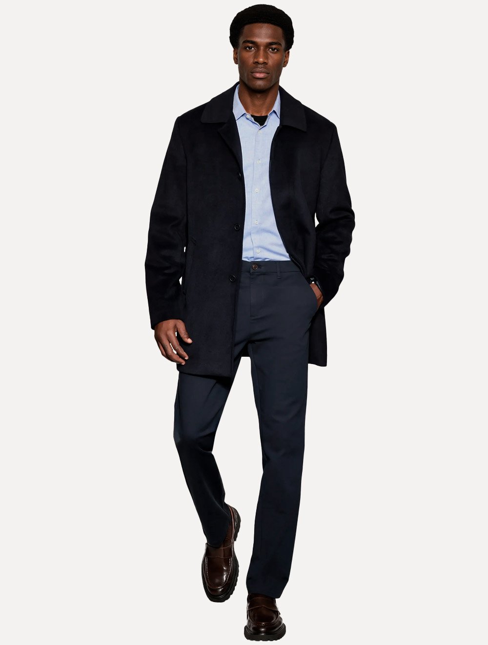 Camisa Aramis Masculina Slim Algodão Willis Azul Claro