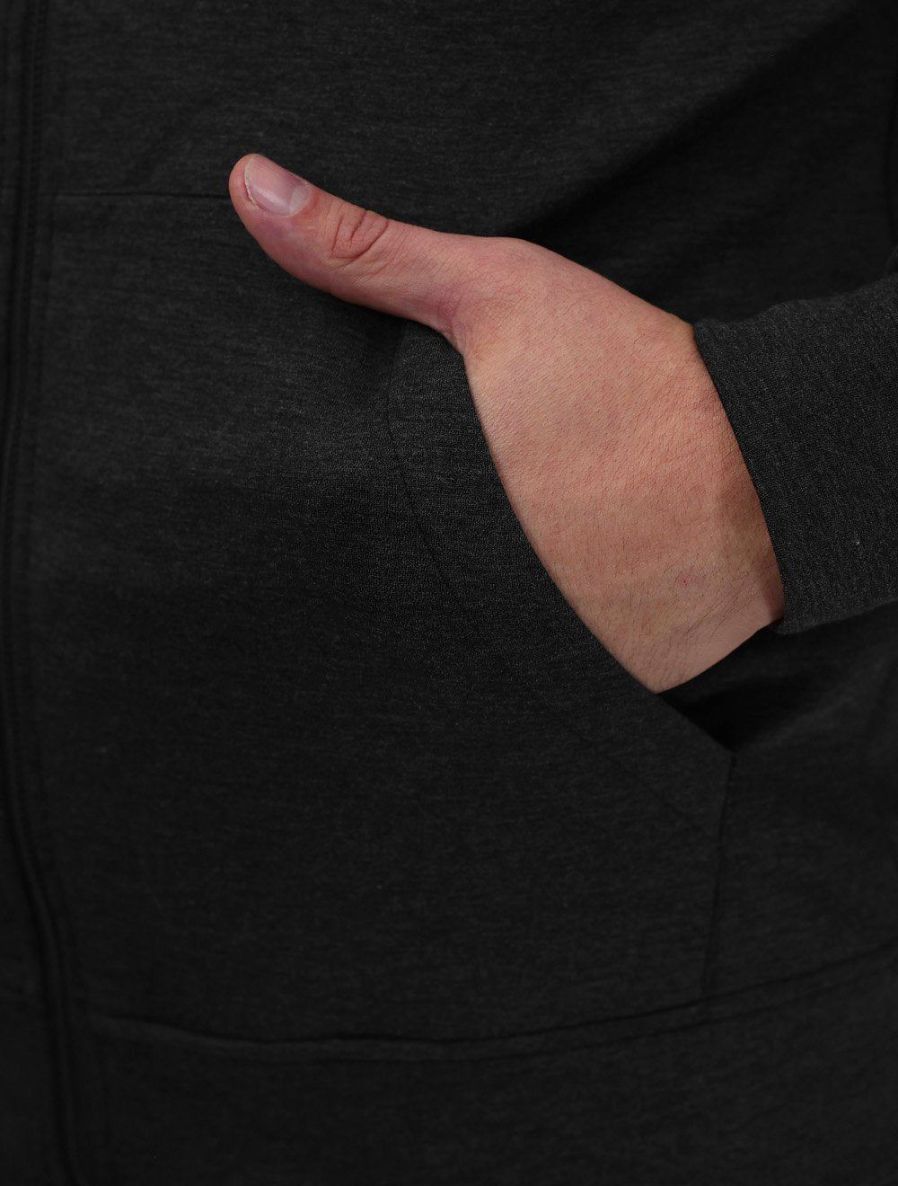 Conjunto Dixen Agasalho com Zíper Frontal Bolso Canguru Preto