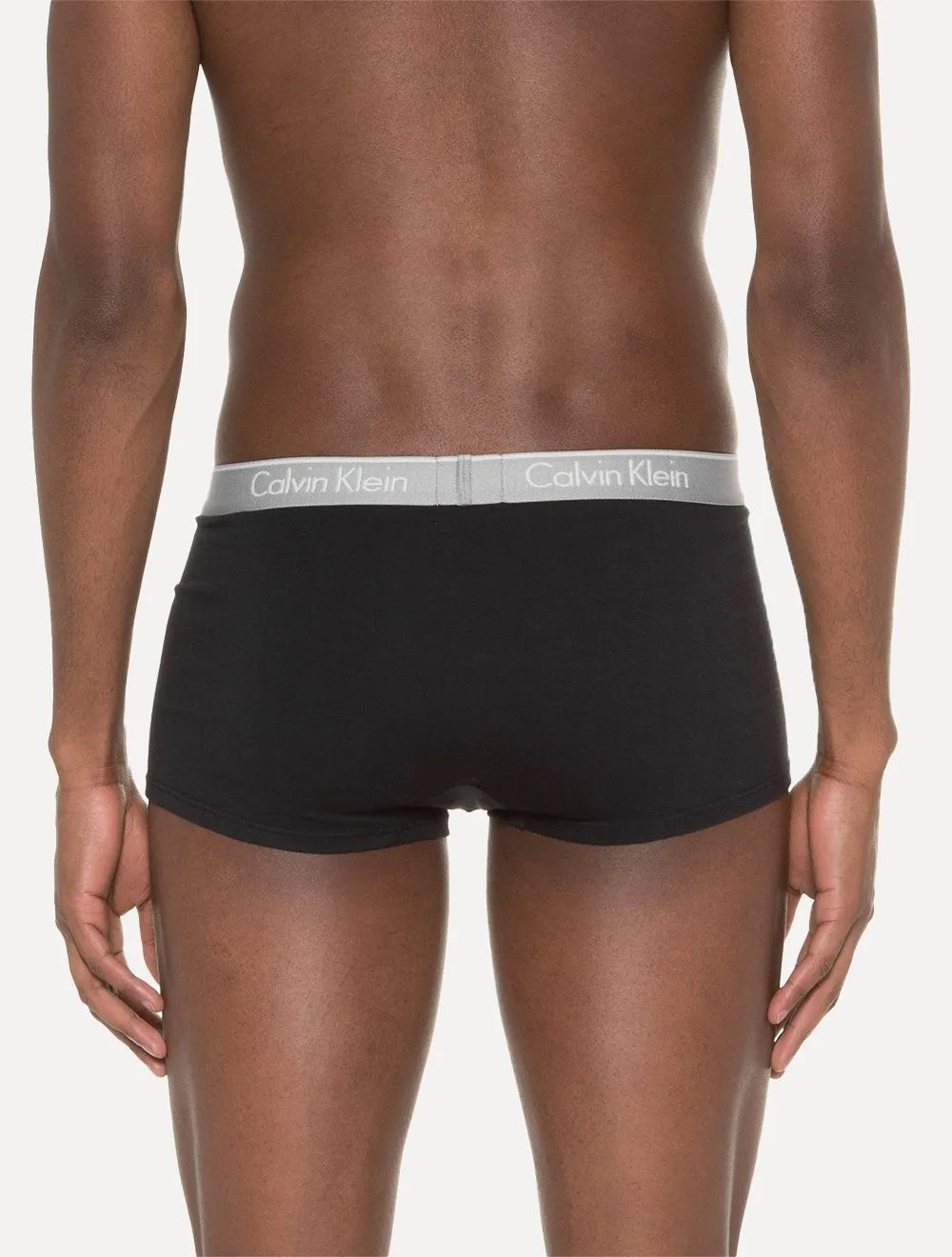 Cueca Calvin Klein Low Rise Trunk Print Preta Pack 2UN