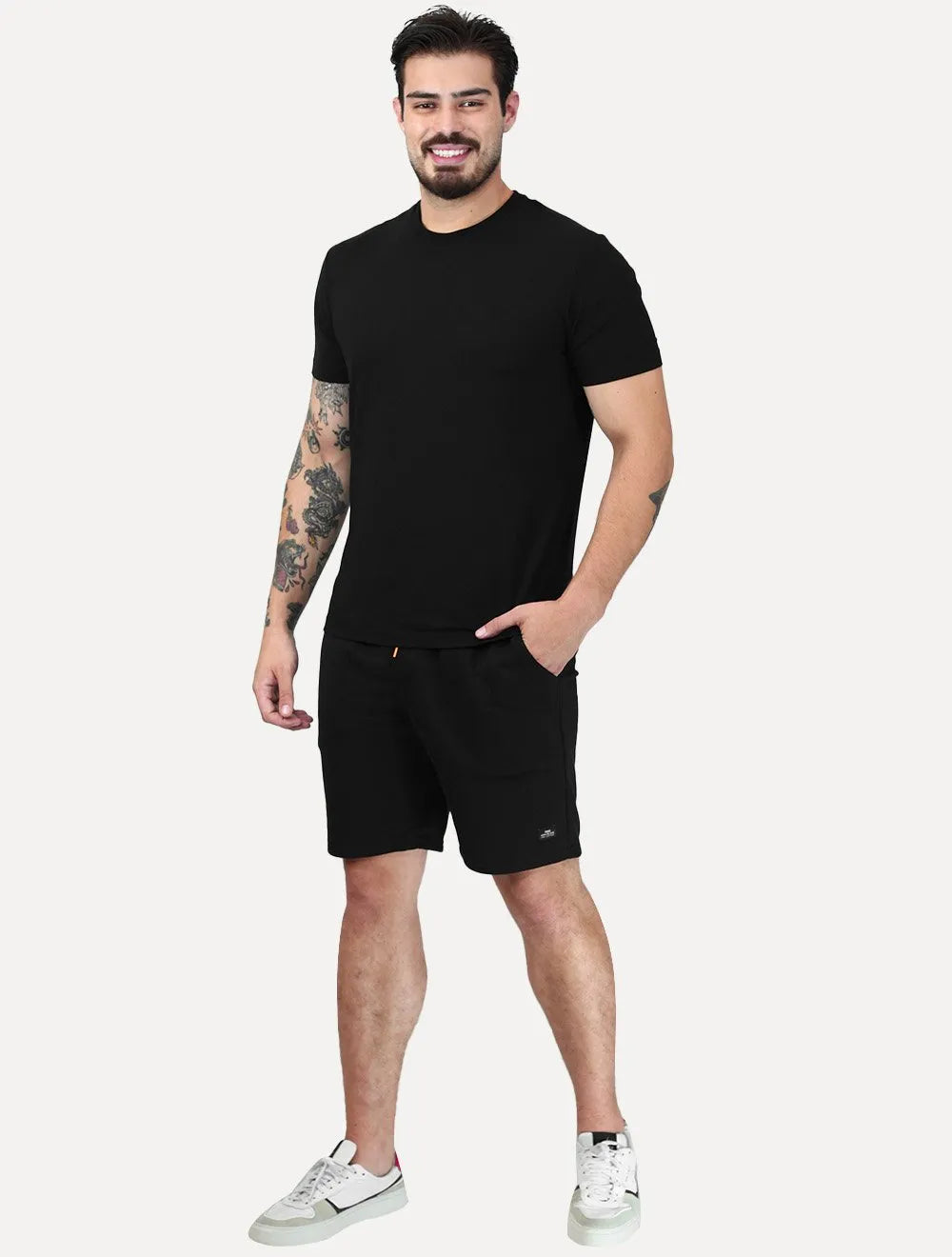 Bermuda King & Joe Masculina Moletom Comfort Logo Preta