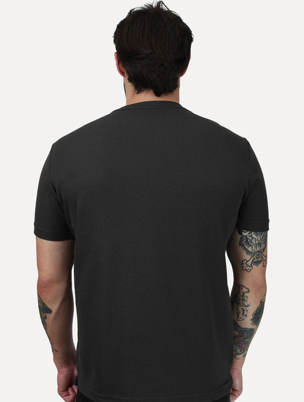 Camiseta King & Joe Masculina Slim Textura Tricot Chumbo