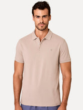 Polo Dudalina Piquet Essentials Cotton Basica Modal Cáqui Claro