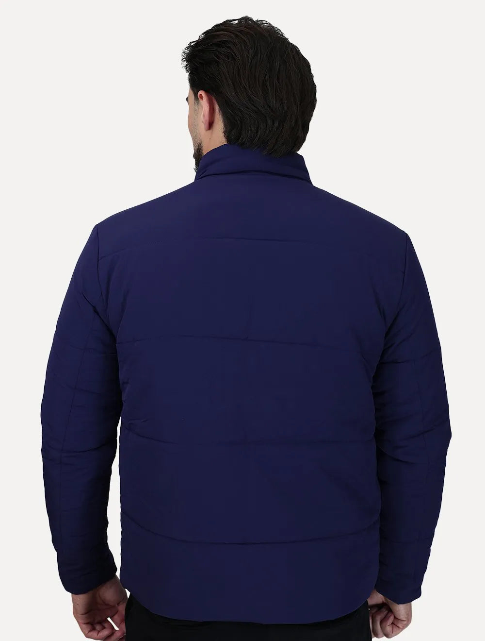 Jaqueta Ellus Masculina Nylon Puffer Wrinkle Azul Marinho