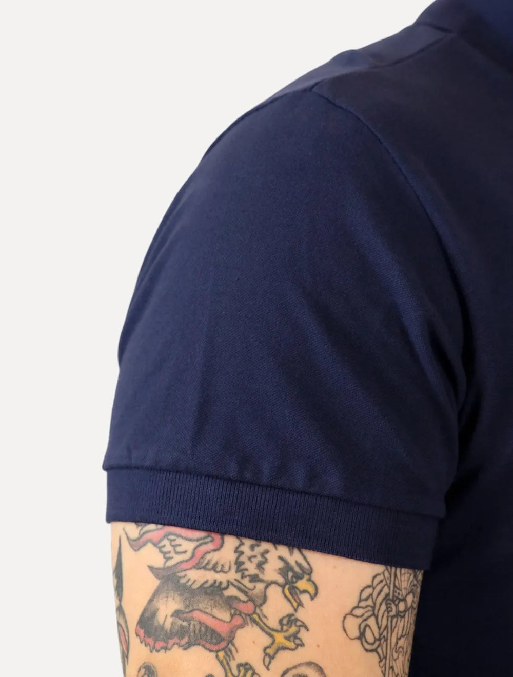 Polo Colcci Masculina Piquet Light Logo Azul Marinho