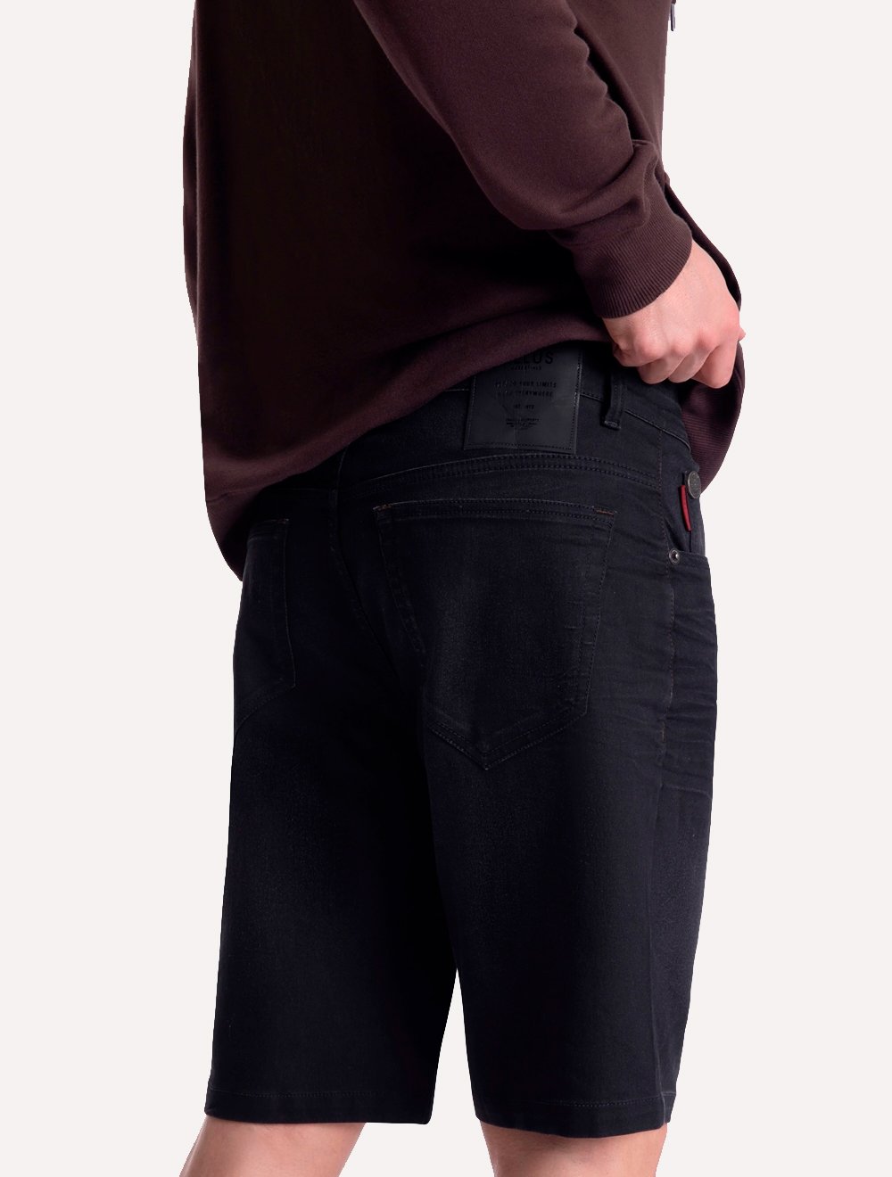 Bermuda Ellus Jeans Masculina Storm Elastic II Long Et. Zetex Preta