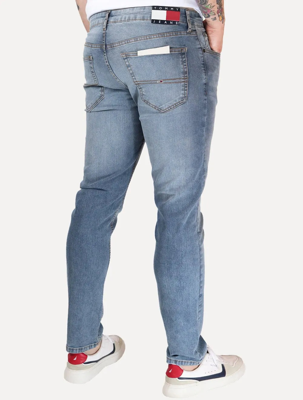 Calça Tommy Jeans Masculina Slim Austin Azul Médio