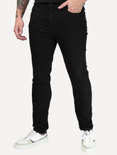 Calça King & Joe Jeans Masculina Flex Skinny Black Preta