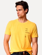 Camiseta Osklen Masculina Slim Stone We Are Nature Amarela