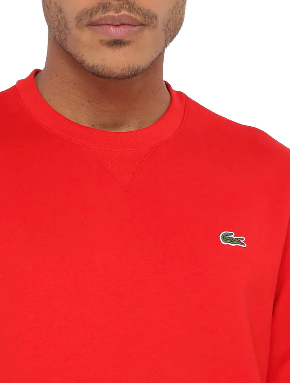 Moletom Lacoste Masculino Sport Crewneck Fleece Vermelho