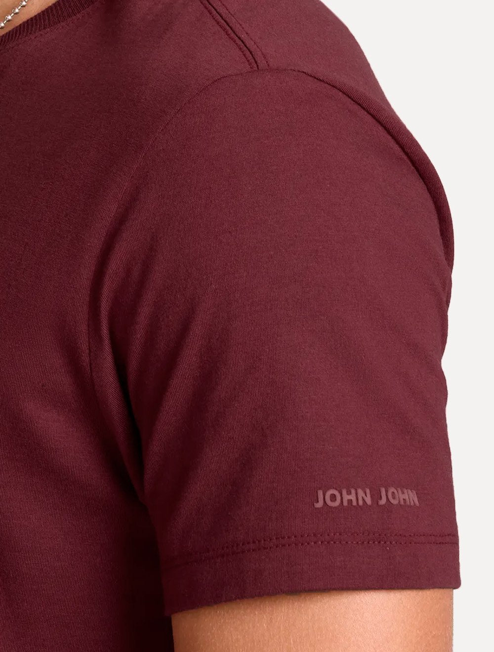 Camiseta John John Masculina Slim Fit Simple Vinho