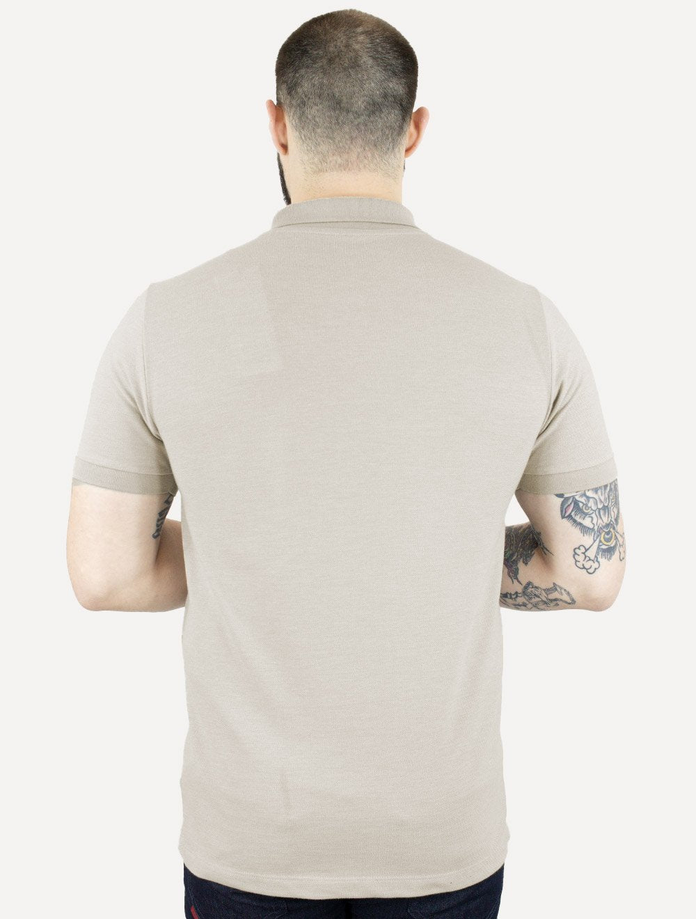 Polo Reserva Masculina Piquet Denim Texture Areia