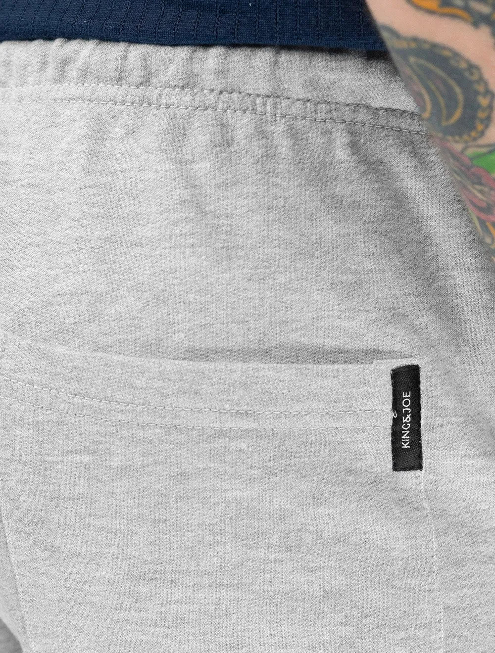 Bermuda King & Joe Masculina Moletom Comfort Logo Rubber Cinza Mescla