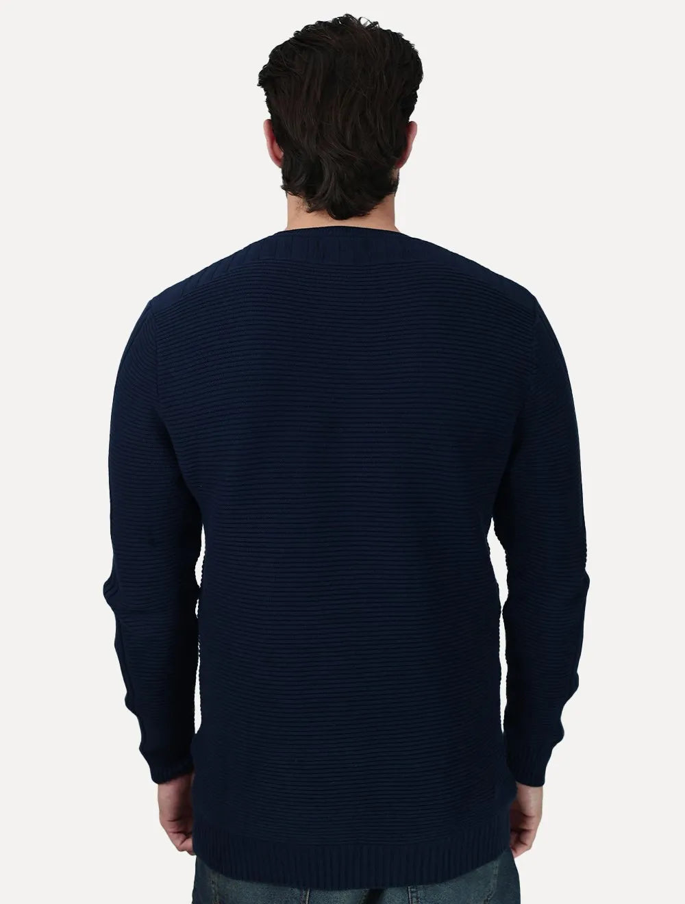 Suéter Dixen Masculino Tricot Straight Braids Azul Marinho