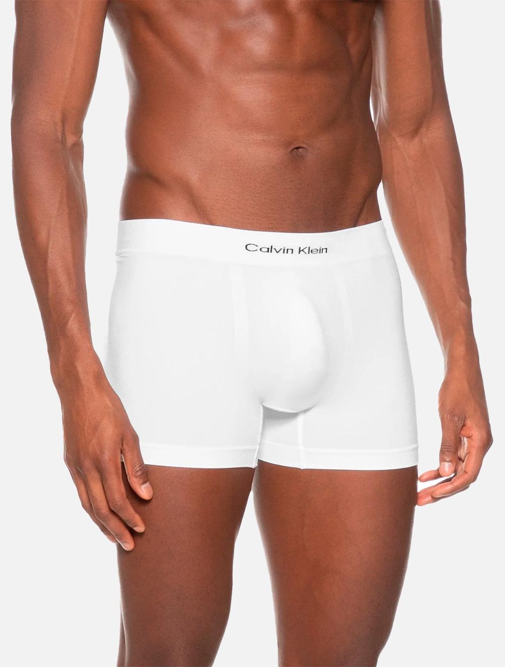Cueca Calvin Klein Trunk Modern Logo Seamless Rib Branca