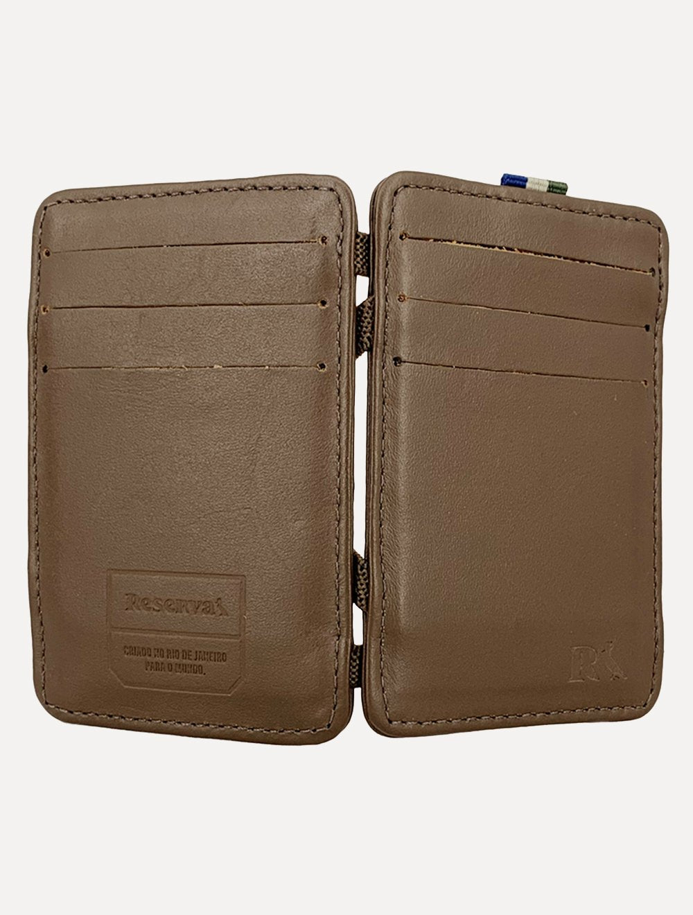 Carteira Reserva Masculina Couro Neutral Mágica Marrom