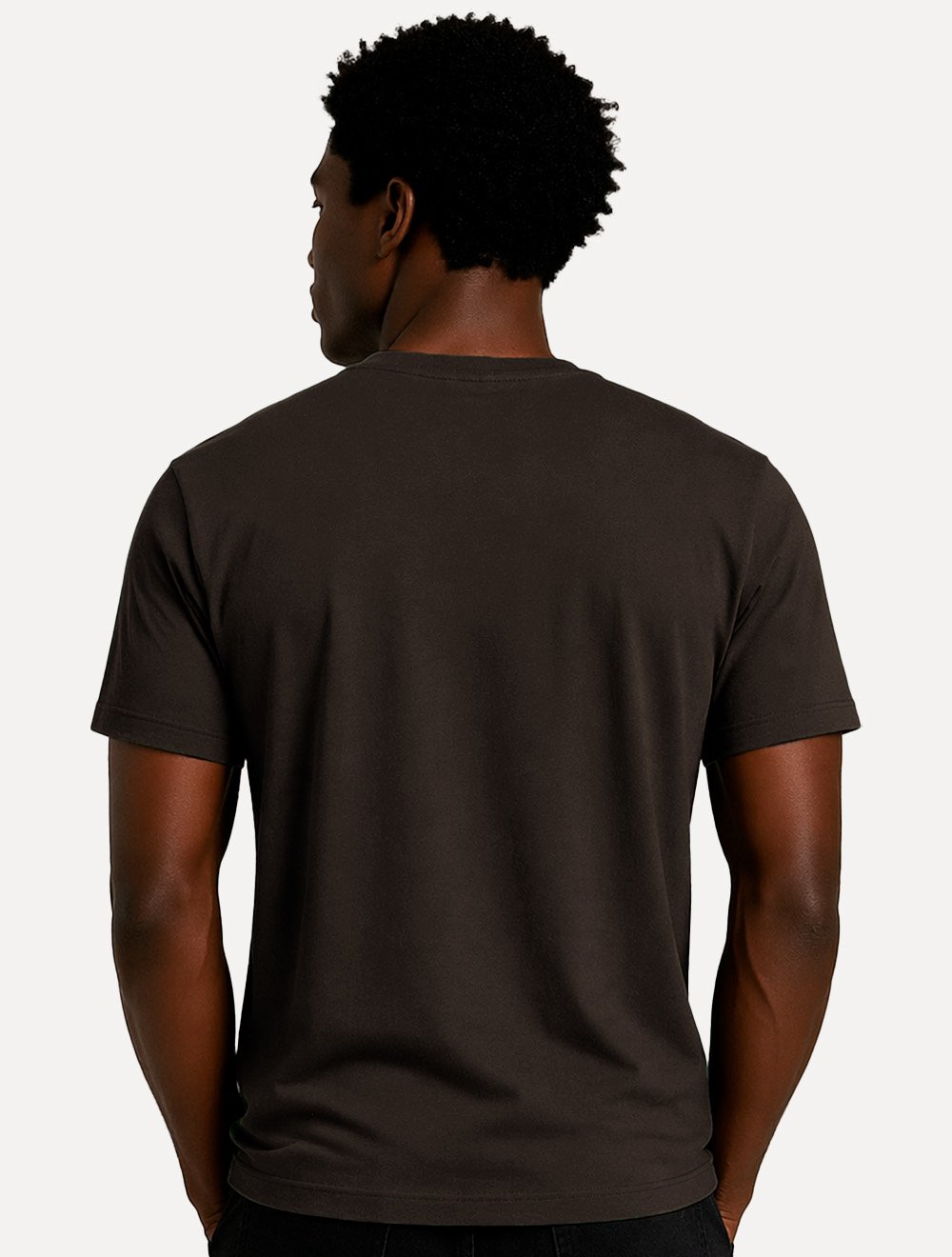 Camiseta John John Masculina Regular Fit Basic Marrom Escuro