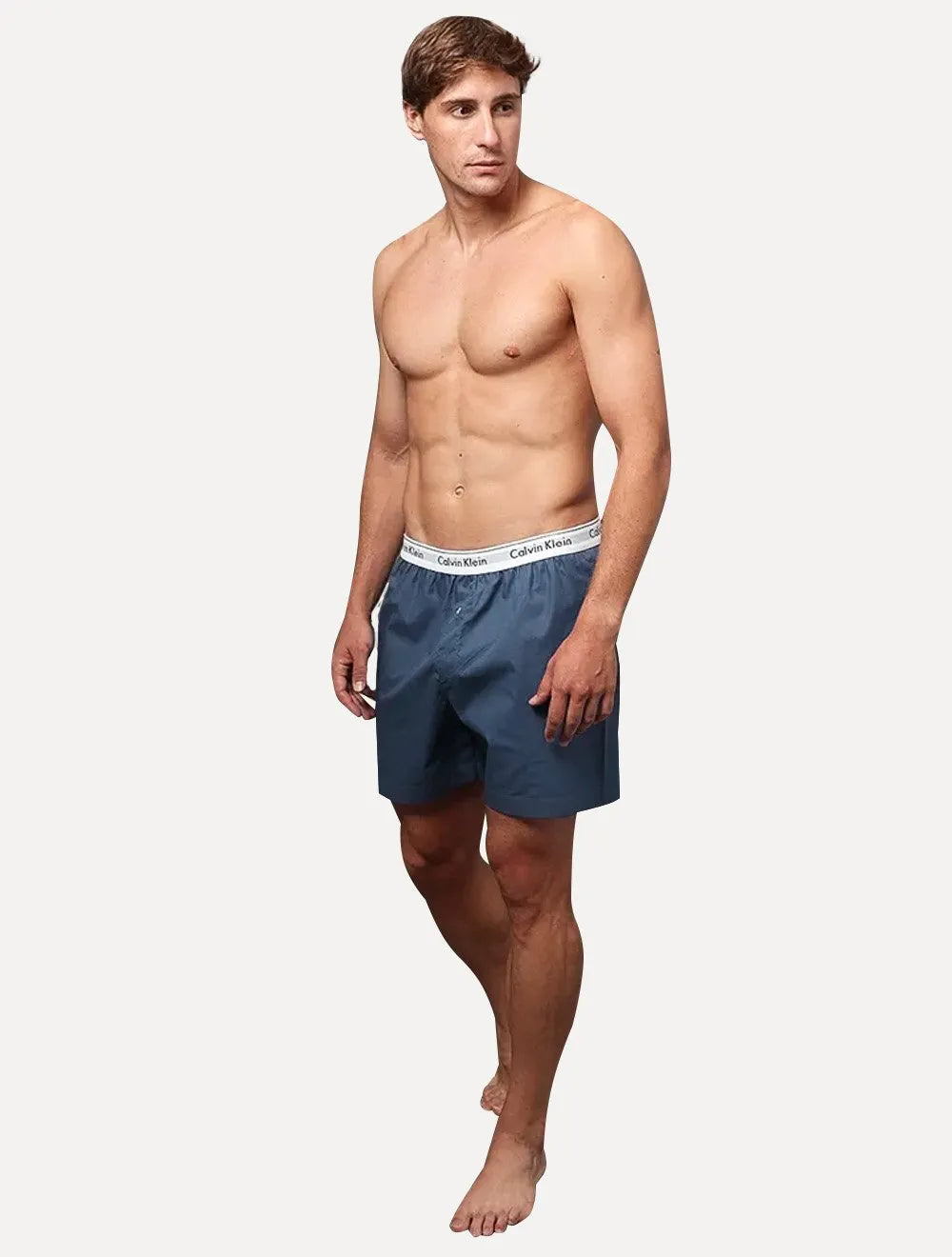 Cueca Calvin Klein Samba Canção Tricoline Azul Claro